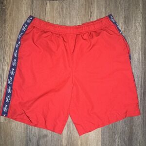 Lacoste Sport Monogram‎ Band Athletic Tennis Shorts Red Men's XL GH3582